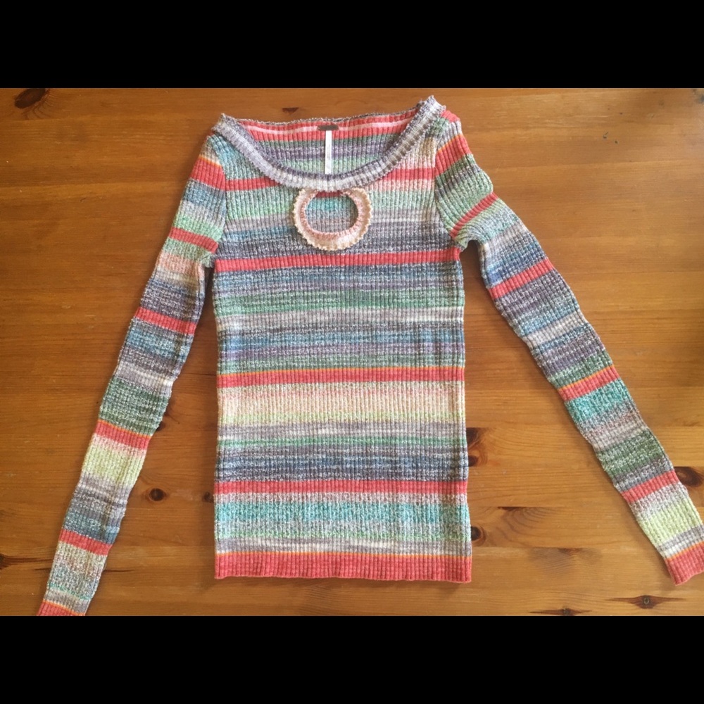 Free People Striped Sweater Small